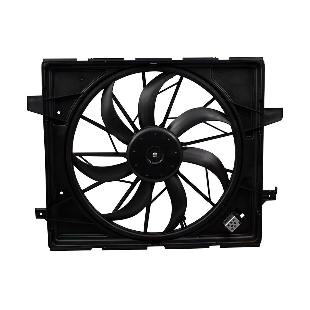 Brock Replacement Radiator Cooling Fan Assembly Compatible with 2011-2018 Durango Grand Cherokee w/ Duty Cooling 55037992AD