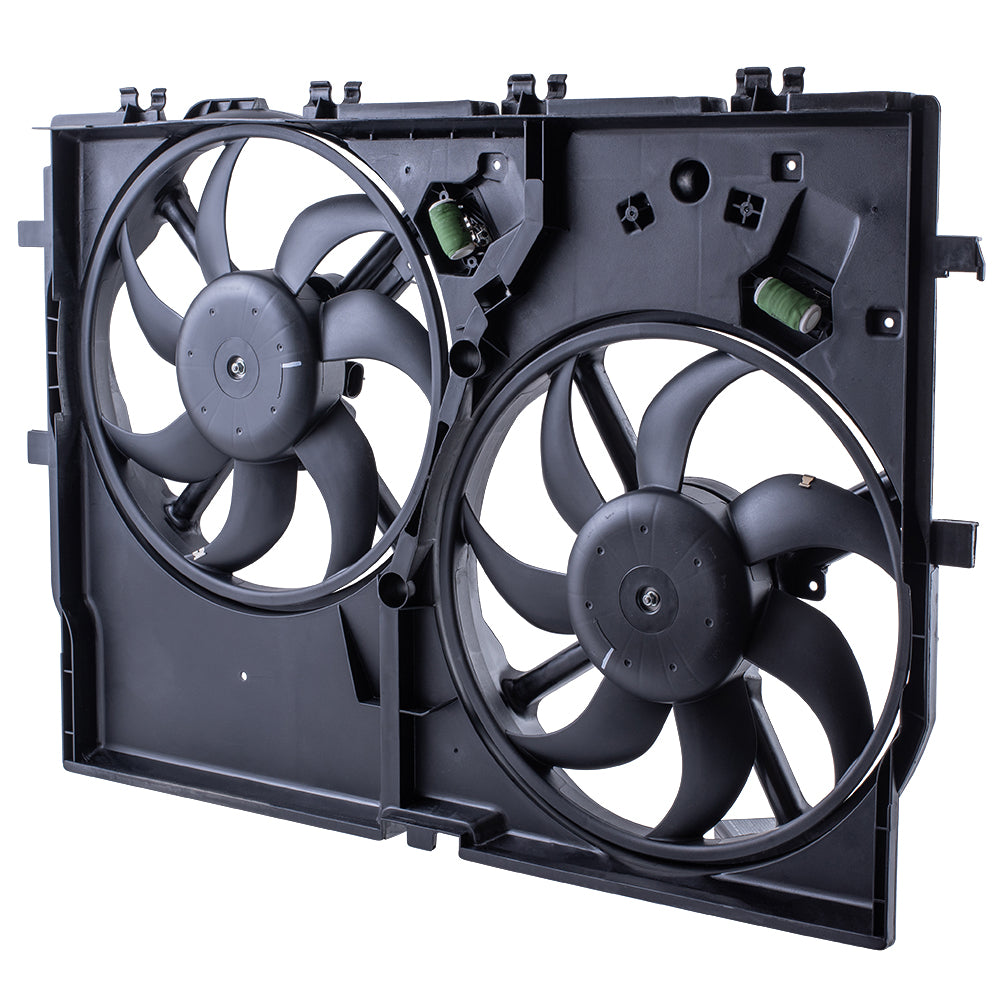 Brock Aftermarket Replacement Dual Cooling Fan Assembly Compatible With 2014-2021 RAM Promaster 3.6L With Air Conditioning