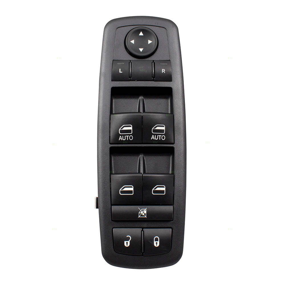 Brock Replacement Drivers Front Left Power Window Master Switch 10 Buttons Compatible with 15-17 200 Cherokee 68271206AB 68271203AB