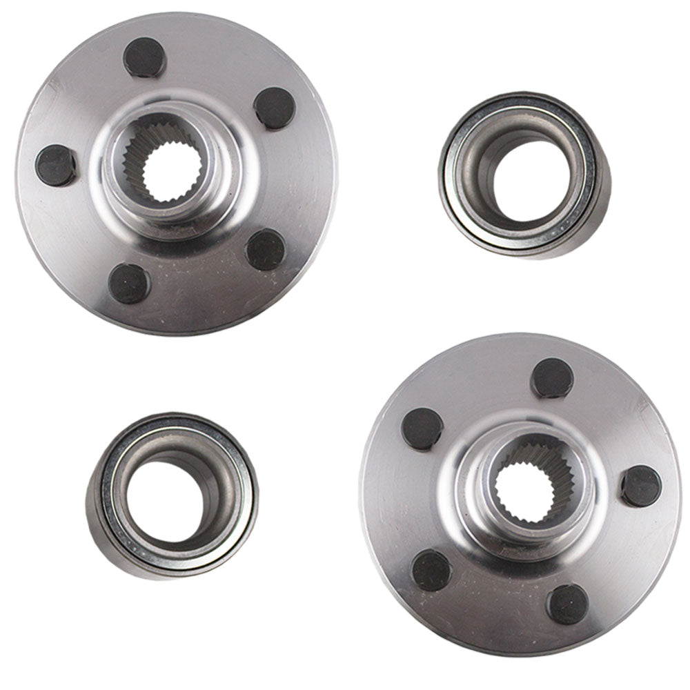 Brock Replacement Pair of Rear Wheel Hub Bearings Repair Kits Compatible with 3L2Z-1109-AA
