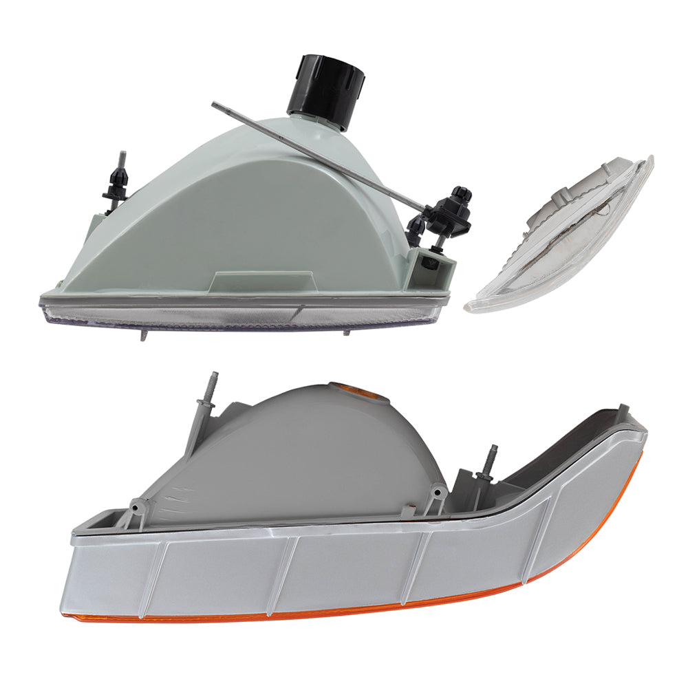 Fits 1992-1996 F150 Bronco Headlights, Corner and Side Park Signal Lights Compatible with F2TZ13008B F2TZ13008A F2TZ15A201D F2TZ15A201C