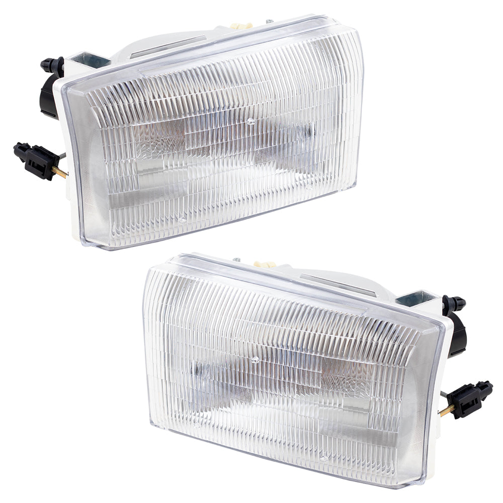 Headlight for 2000-2004 Excursion w/ Lined Center Lens 1999-2004 F-250 Super Duty 1999-2004 F-350 Super Duty 1C3Z13008BA Set