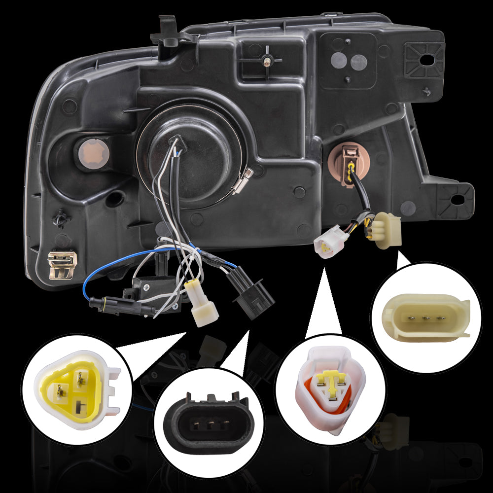 Headlight for 2004-2008 F-150 LED Daytime Running Lights Projector Type Chrome for 2006-2008 Mark LT Set