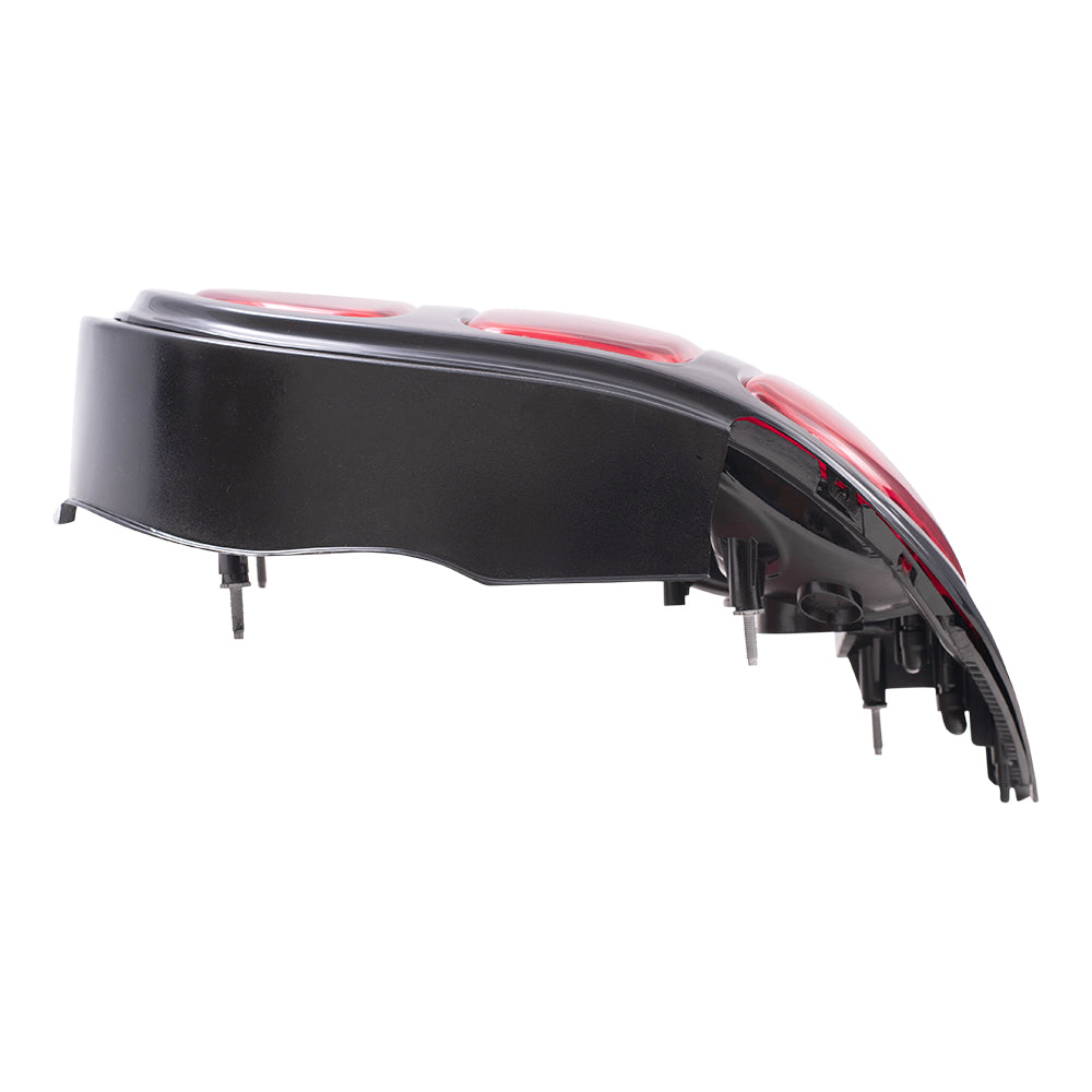 Brock Replacement Drivers Taillight Tail Lamp with Black Bezel Compatible with 1996-1998 Mustang GT SVT Base F6ZZ13405AAJ