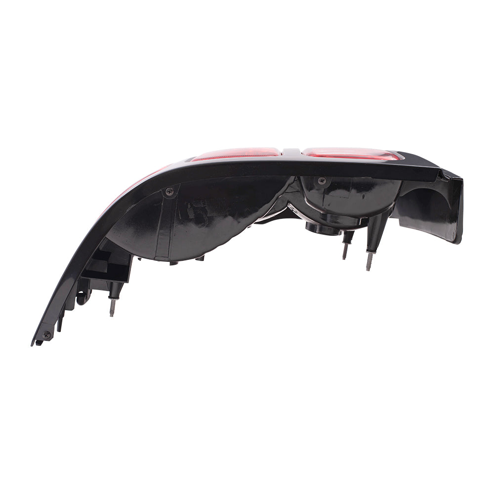 Brock Replacement Drivers Taillight Tail Lamp with Black Bezel Compatible with 1996-1998 Mustang GT SVT Base F6ZZ13405AAJ