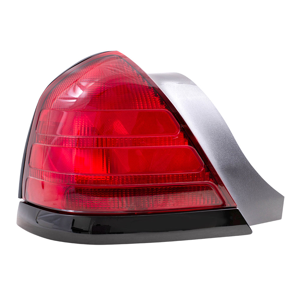 Tail Light for 1998-2011 Crown Victoria Red Lens Black Trim 2 Bulbs 8W7Z13405A Left FO2800160
