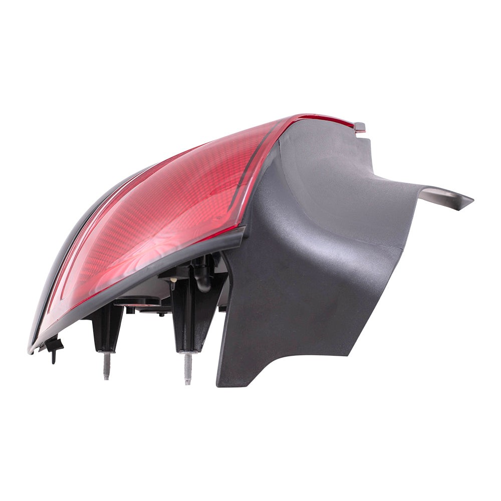 Brock Replacement Passengers Taillight Tail Lamp with Black Trim Compatible with 1999-2011 Crown Victoria 8W7Z13404A