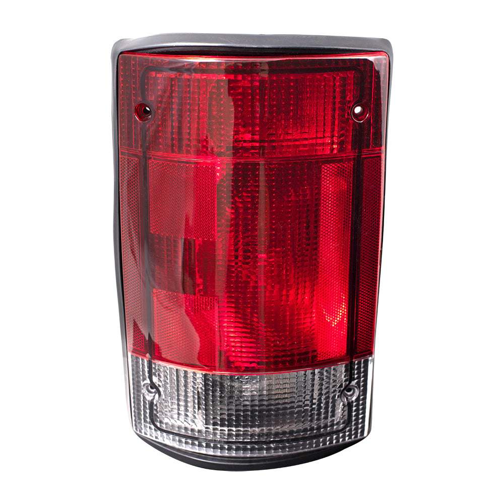 Brock Replacement Drivers Taillight Tail Lamp Compatible with 2004-2014 E150 E250 E350 E450 Van 5C2Z13405AA