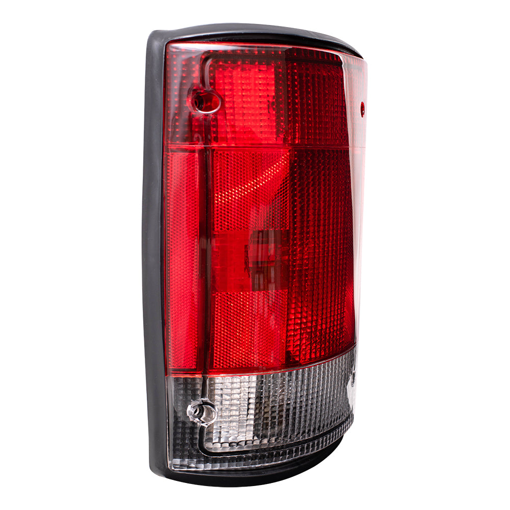 Brock Replacement Drivers Taillight Tail Lamp Compatible with 2004-2014 E150 E250 E350 E450 Van 5C2Z13405AA