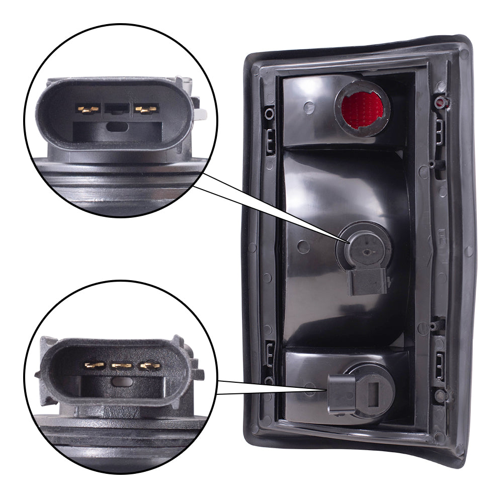 Brock Replacement Drivers Taillight Tail Lamp Compatible with 2004-2014 E150 E250 E350 E450 Van 5C2Z13405AA