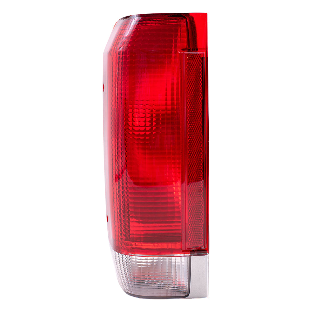 Brock Replacement Drivers Taillight Tail Lamp Lens Compatible with 1987-1989 F-Series Styleside Pickup Truck Bronco E7TZ13405A