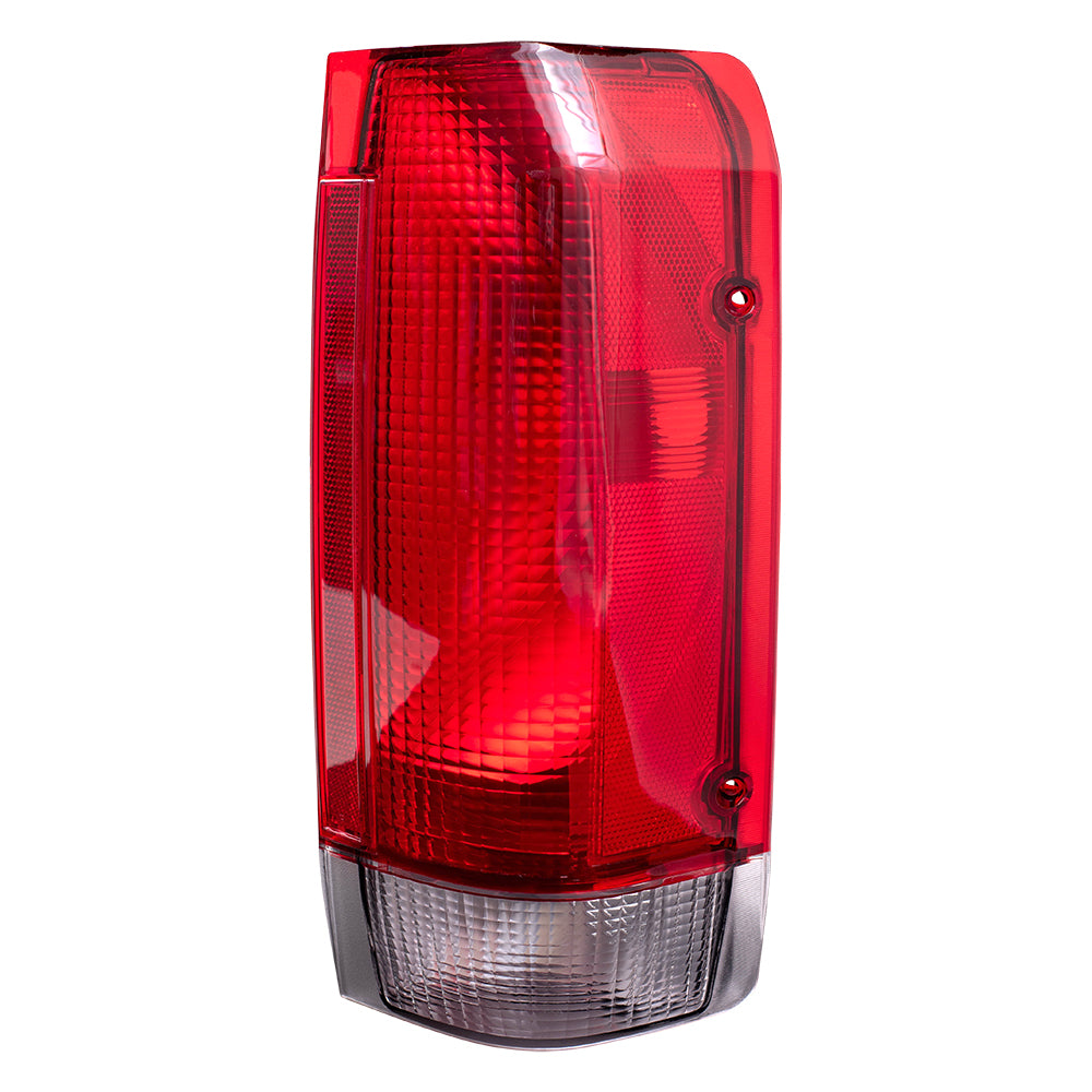 Brock Replacement Passengers Taillight Tail Lamp Lens Compatible with 1987-1989 F Series Styleside Pickup Truck Bronco E7TZ13404A