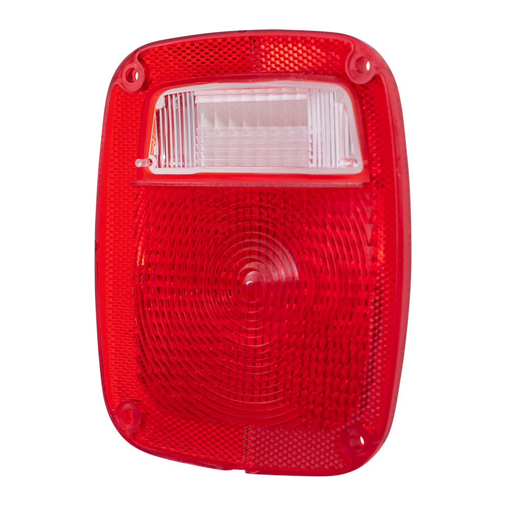 Brock Replacement Pair of Taillights Tail Lamps Lens Compatible with 1978-1987 C/K Stepside Pickup Truck