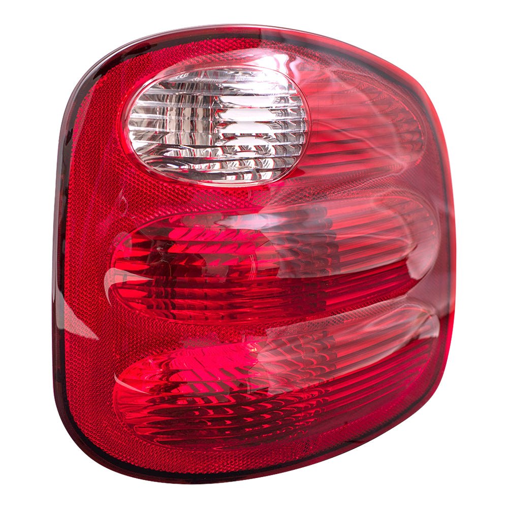 Brock Replacement Passengers Taillight with Red Lens Compatible with 2000-2003 F150 Flareside Crew Cab Pickup Truck YL3Z13404AA