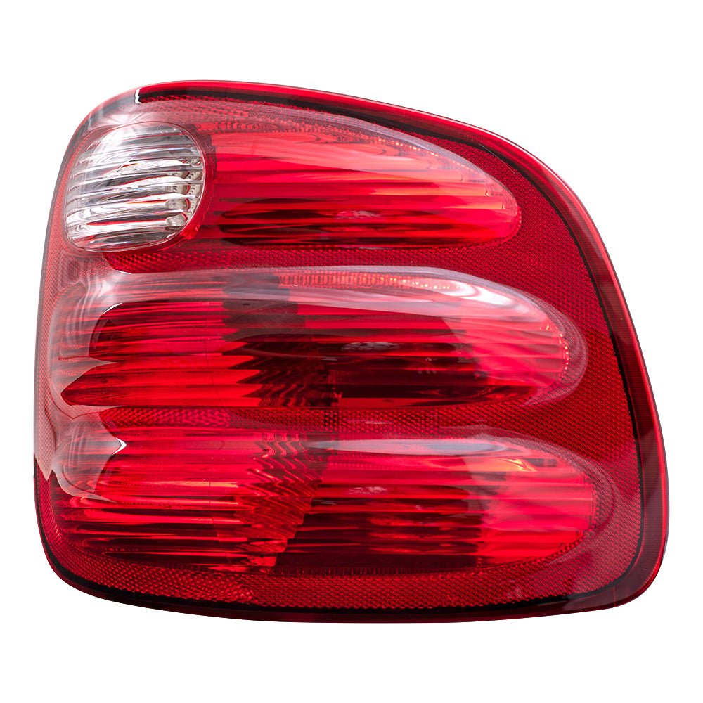 Brock Replacement Passengers Taillight with Red Lens Compatible with 2000-2003 F150 Flareside Crew Cab Pickup Truck YL3Z13404AA