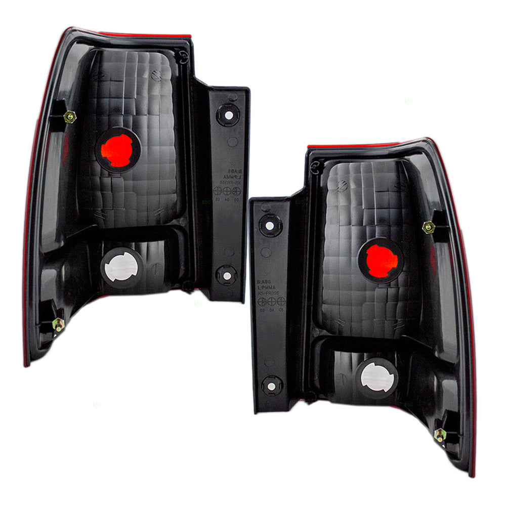 Brock Replacement Driver and Passenger Taillights Tail Lamps Compatible with 03-06 SUV 2L1Z13405AB 2L1Z13404AB