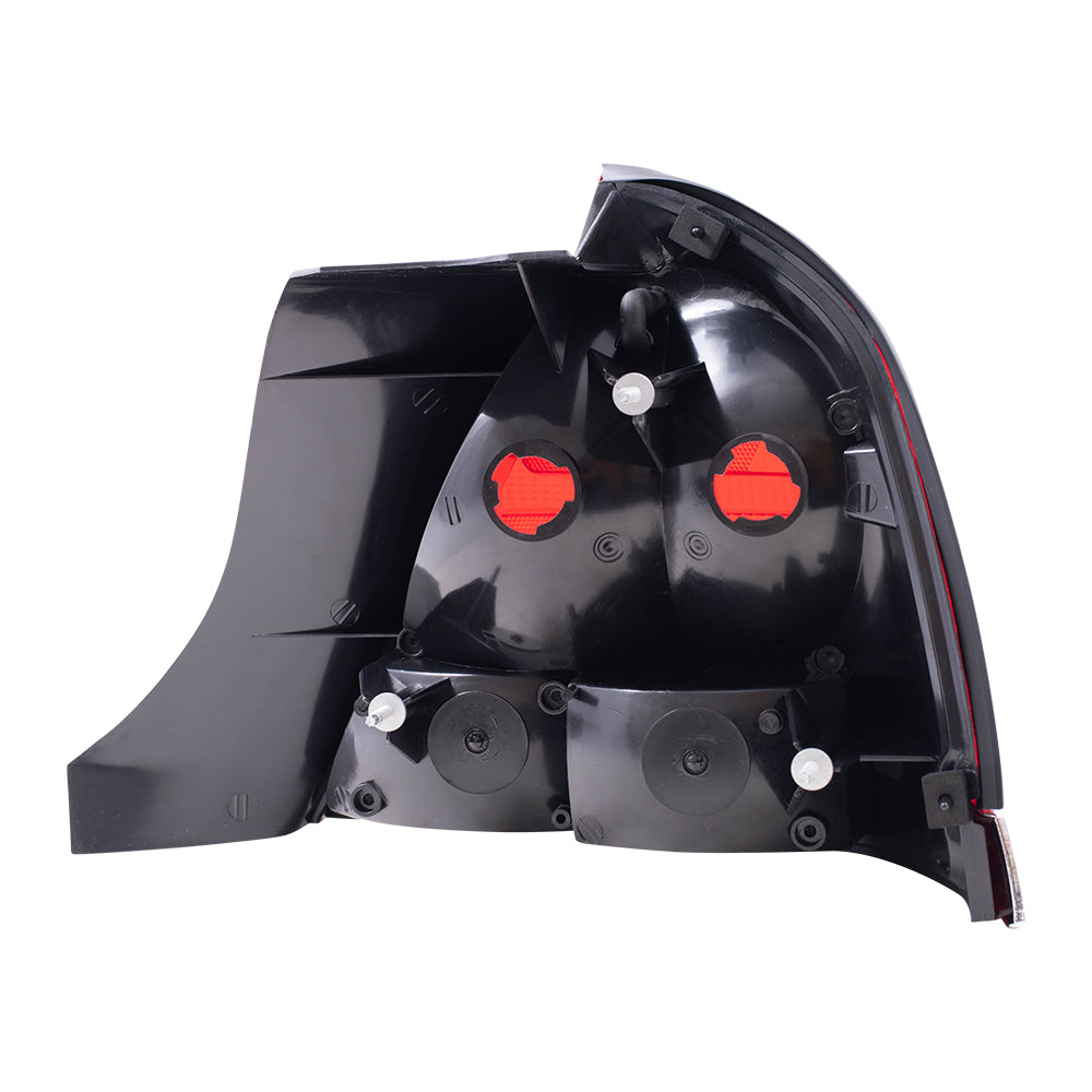 Brock Replacement Drivers Taillight Tail Lamp Red Lens with Chrome Trim Compatible with 1999-2011 Crown Victoria 8W7Z13405B