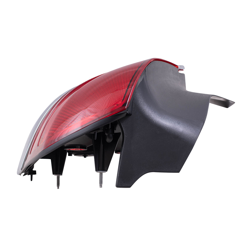 Brock Replacement Passengers Taillight Tail Lamp Red Lens with Chrome Trim Compatible with 1999-2011 Crown Victoria 8W7Z13404B