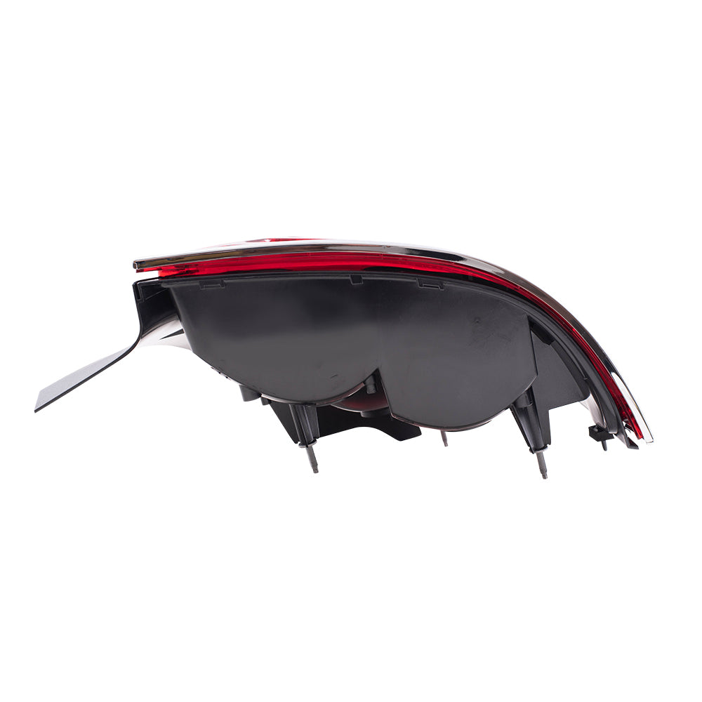 Brock Replacement Passengers Taillight Tail Lamp Red Lens with Chrome Trim Compatible with 1999-2011 Crown Victoria 8W7Z13404B