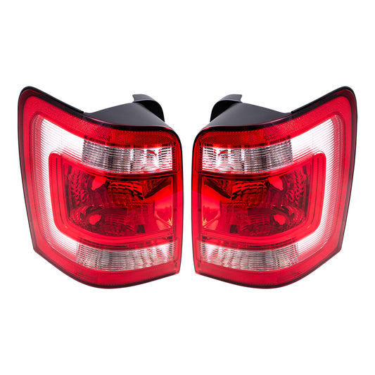 Brock Replacement Driver and Passenger Taillights Tail Lamps Compatible with 2008-2012 Escape & Hybrid 8L8Z13405A 8L8Z13404A