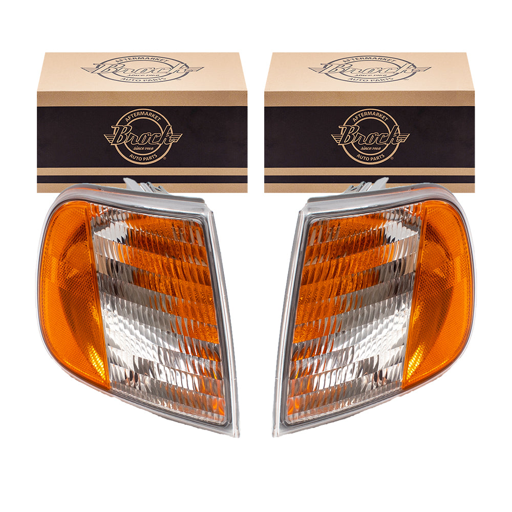 Park/Signal/Side Marker for 1997-2002 Expedition From 6/96 XL/XLT/Lariat/King Ranch for 1997-2003 F-150 1997-1999 F-250 F75Z13201AC Set FO2550118
