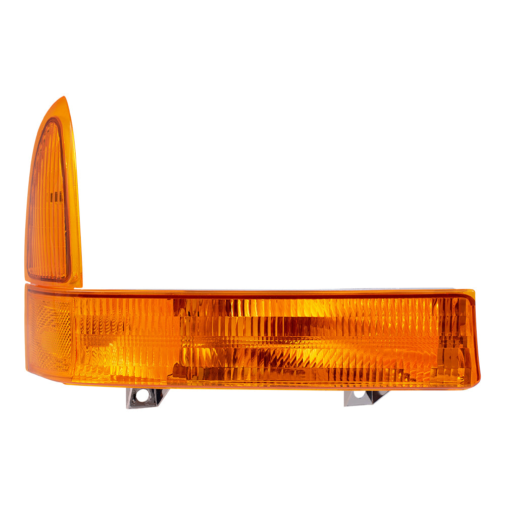 Brock Replacement Driver and Passenger Park Signal Front Marker Lights with Amber Lenses Compatible with 1999-2004 F250 F350 F450 Super Duty Pickup Truck