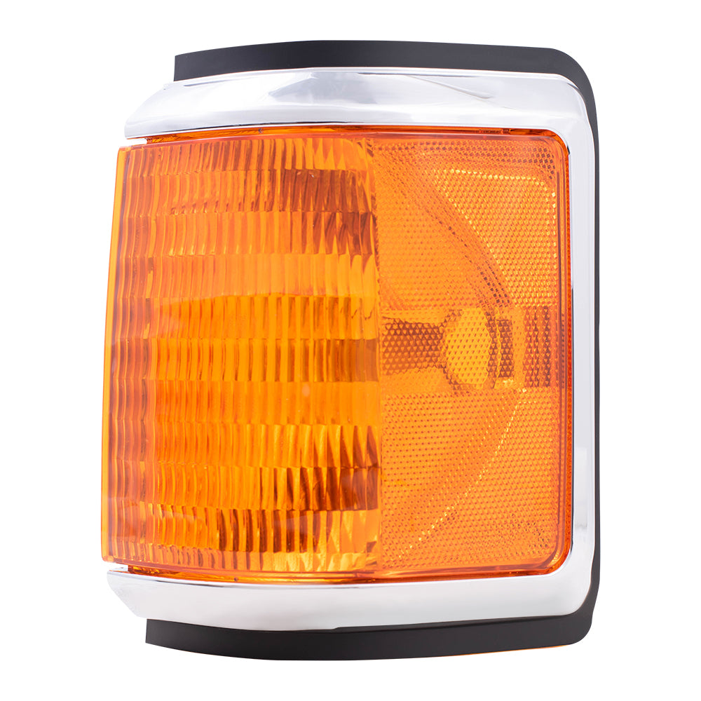 Park/Signal/Side Marker for 1987-1991 Bronco Chrome Trim for 1987-1991 F-150 1987-1991 F-250 1987-1991 F-350 E9TZ13201E Left FO2520108