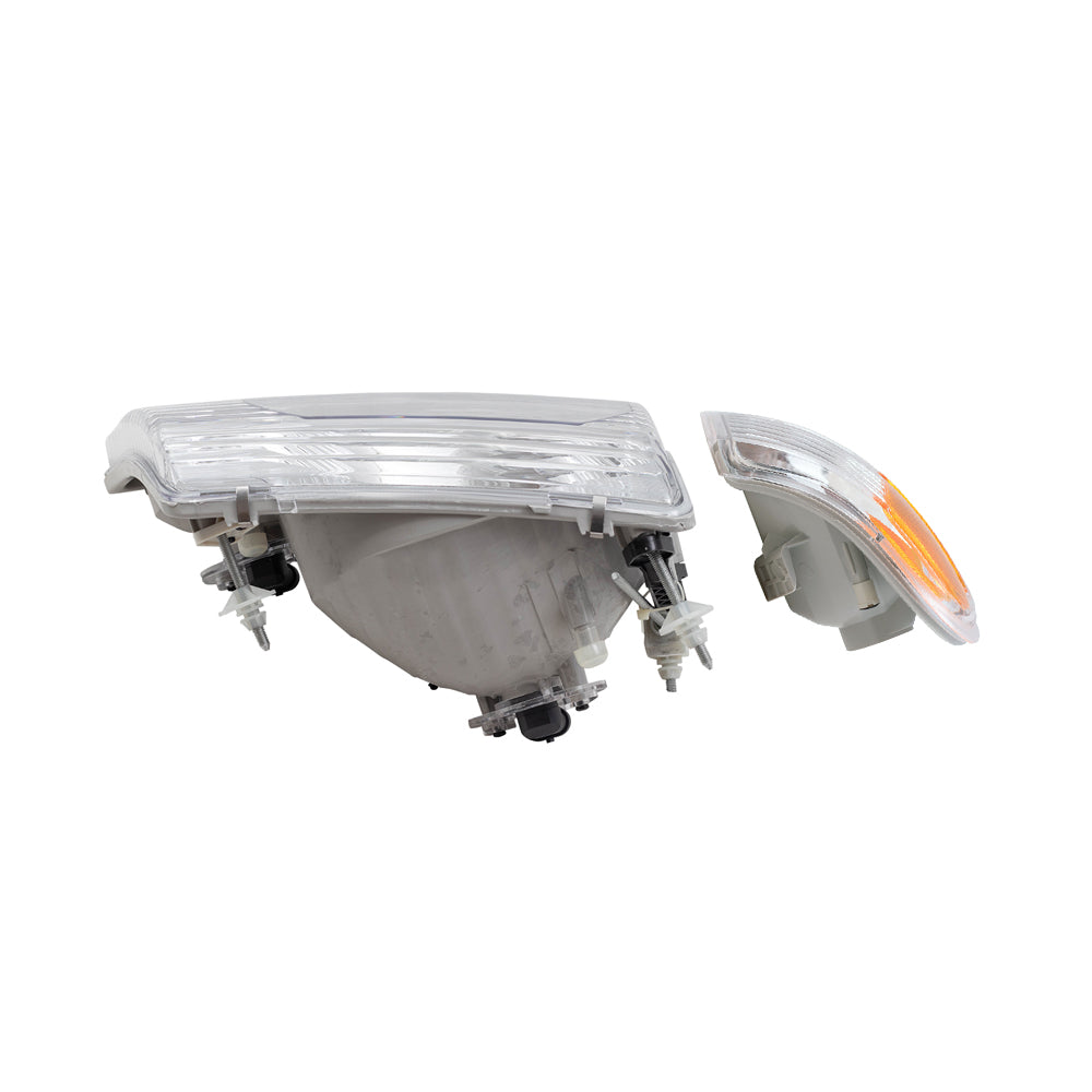 Brock Replacement Headlights with Park Signal Lights Compatible with 2002 2003 2004 2005 Explorer 4 Door