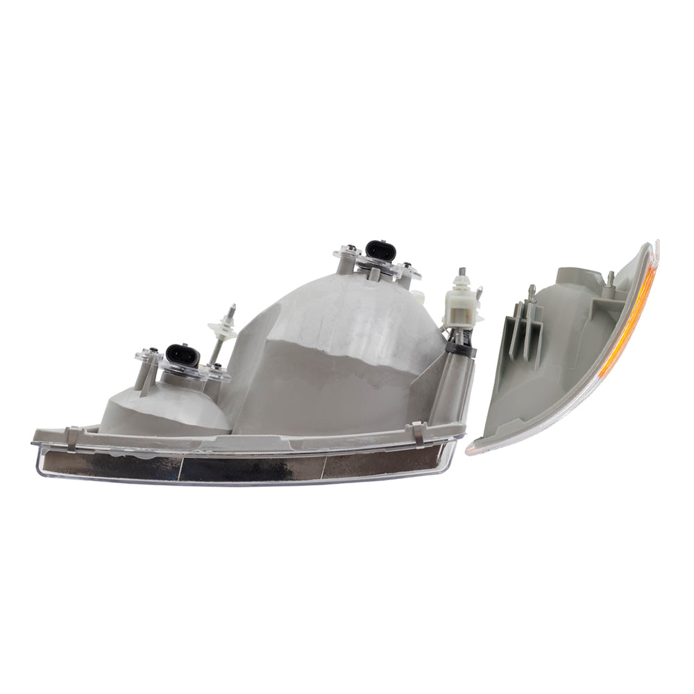 Brock Replacement Headlights with Park Signal Lights Compatible with 2002 2003 2004 2005 Explorer 4 Door