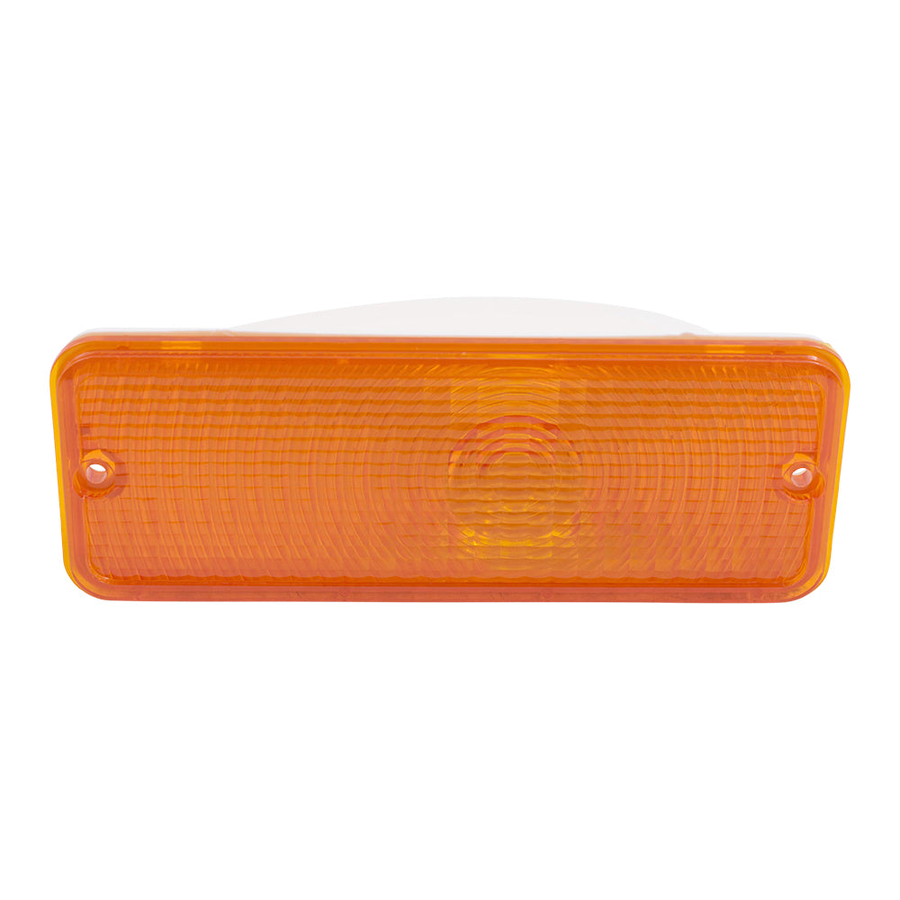 Brock Replacement Park Signal Front Marker Light with Amber Lens Compatible with 1975-1977 F100 F150 F250 F350 + 1975-1978 E-Series Van