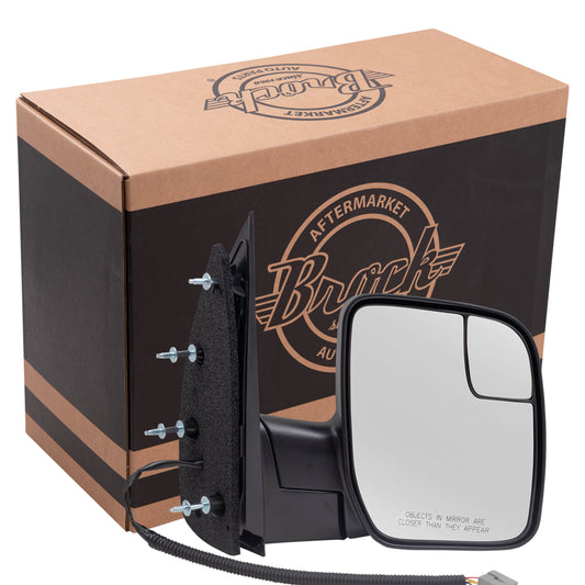 Power Mirror for 2009-2014 E-150 Sail Type Spotter Glass for 2009-2014 E-250 for 2009-2017 E-350 Super Duty for 2009-2017 E-450 Super Duty AC2Z17682AA Right FO1321396