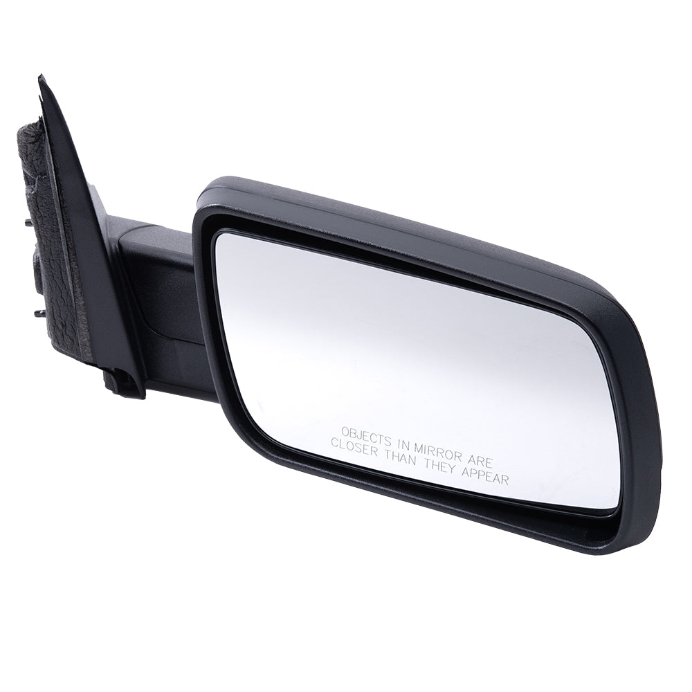 Brock Aftermarket Replacement Driver Left Passenger Right Power Mirror Without Heat-Puddle Light Textured Black Set