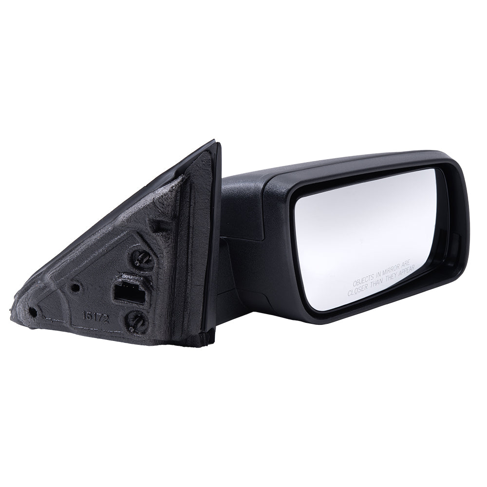 Brock Aftermarket Replacement Driver Left Passenger Right Power Mirror Without Heat-Puddle Light Textured Black Set