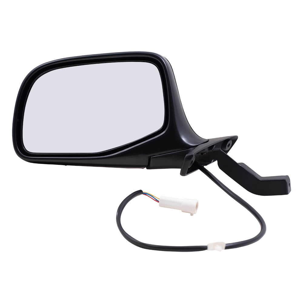 Replacement Driver Power Side View Mirror Black & Chrome Compatible with 1992-1996 F150 Pickup Truck F7TZ17682BAA