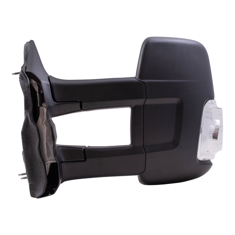 Replacement Set Driver and Passenger Side Mirrors Heated with Signal Dual Long Arms Compatible with 2015-2019 Transit Van with Low Roof