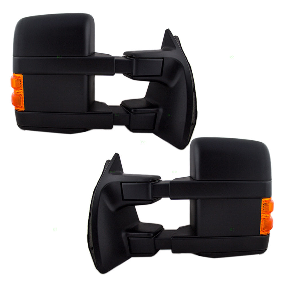 Power Towing Mirror for 2008 F-250 Super Duty Extendable Turn Signal Indicator Heated for 2008 F-350 Super Duty 8C3Z17683BC Set FO1320341