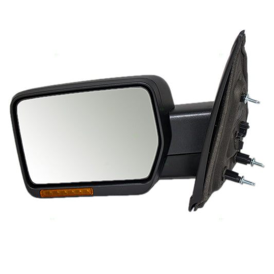 Power Mirror for 2009-2014 F-150 Reflector Pedestal Type Turn Signal Indicator Heated 9L3Z17683CB Left FO1320349