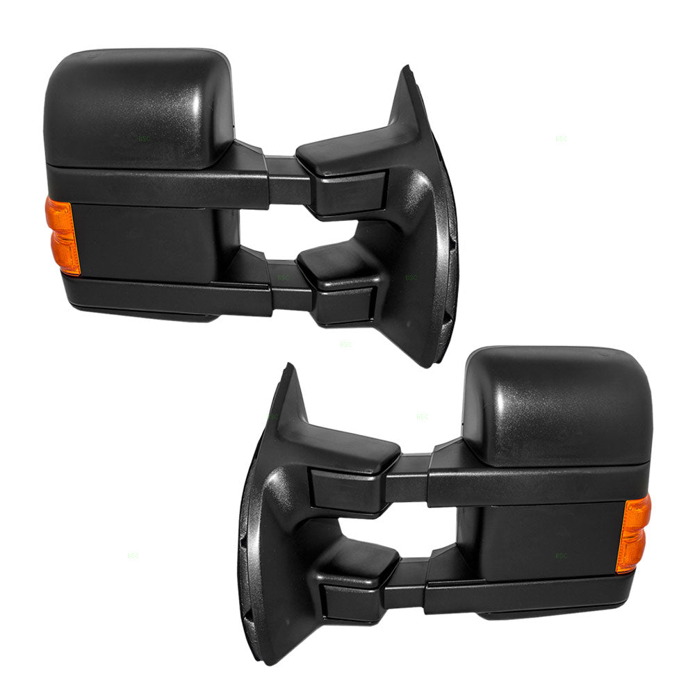 Power Towing Mirror for 2008-2010 F-250 Super Duty Extendable Turn Signal Indicator Memory Heated for 2008-2010 F-350 Super Duty 7C3Z17683EC Set FO1320356