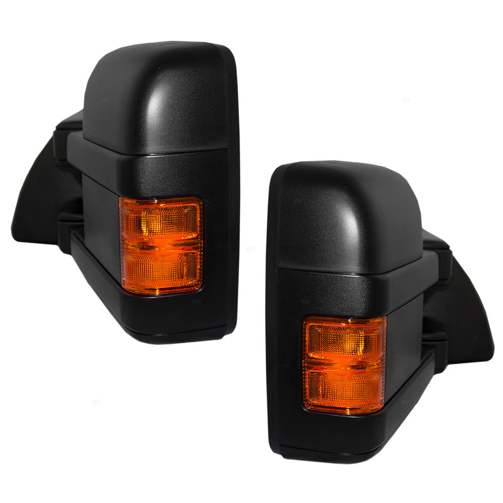 Power Towing Mirror for 2008-2010 F-250 Super Duty Extendable Turn Signal Indicator Memory Heated for 2008-2010 F-350 Super Duty 7C3Z17683EC Set FO1320356