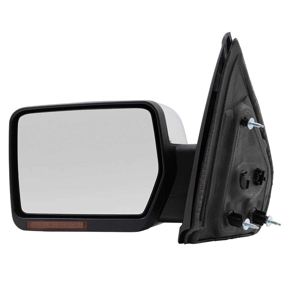 Power Mirror for 2009-2014 F-150 Pedestal Type Turn Signal Indicator Memory Heated Manual Fold 9L3Z17683GA Left FO1320355
