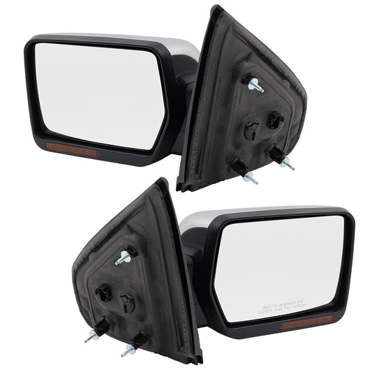Power Mirror for 2009-2014 F-150 Pedestal Type Turn Signal Indicator Memory Heated Manual Fold 9L3Z17683GA Set FO1320355