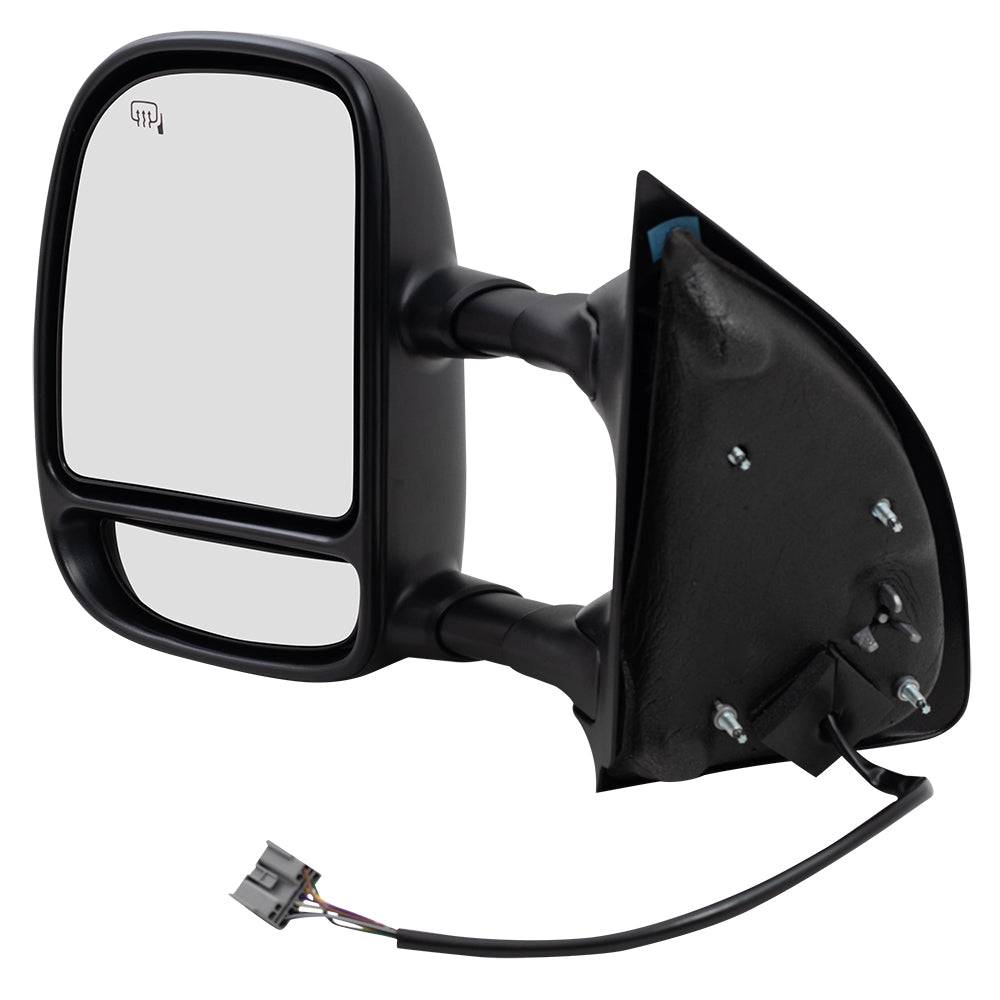 Power Towing Mirror for 2003-2005 Excursion Extendable Dual Arms-Double Swing Turn Signal Indicator Heated for 2003-2007 F-250 Super Duty for 2003-2007 F-350 Super Duty 4C3Z17D743CAA Left FO1320274