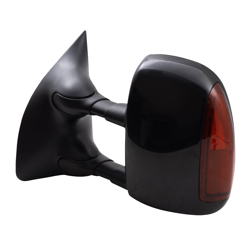 Power Towing Mirror for 2003-2005 Excursion Extendable Dual Arms-Double Swing Turn Signal Indicator Heated for 2003-2007 F-250 Super Duty for 2003-2007 F-350 Super Duty 4C3Z17D743CAA Left FO1320274