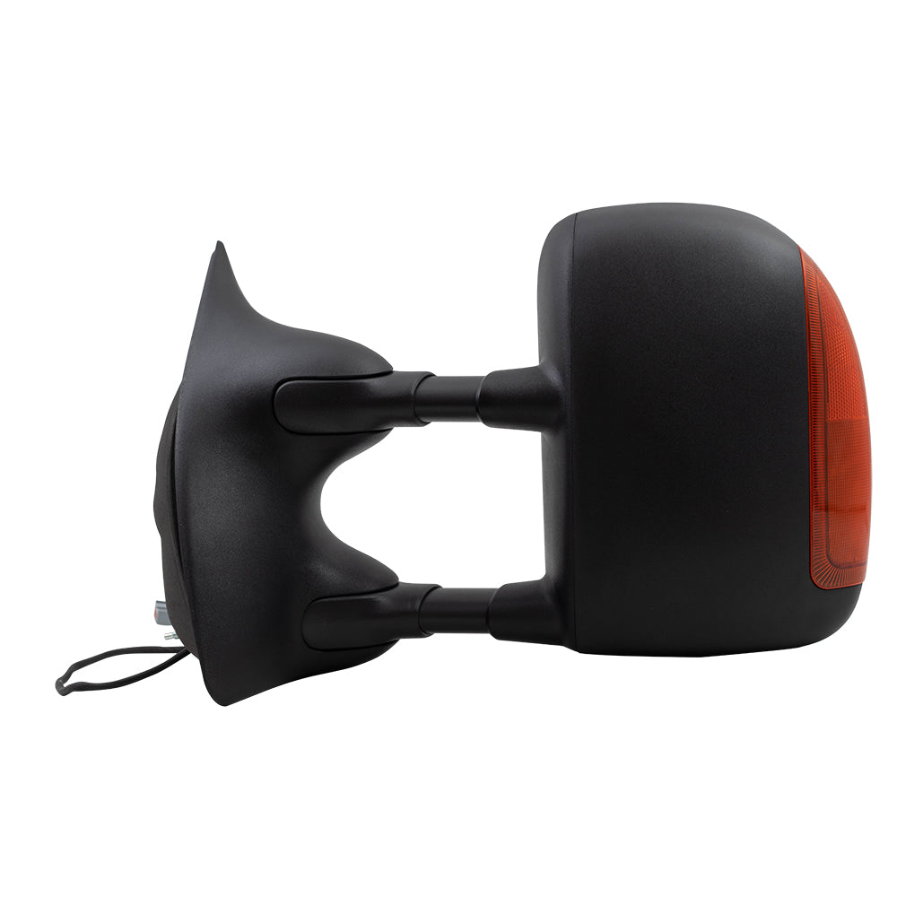 Power Towing Mirror for 2003-2005 Excursion Extendable Dual Arms-Double Swing Turn Signal Indicator Heated for 2003-2007 F-250 Super Duty for 2003-2007 F-350 Super Duty 4C3Z17D743BAA Left FO1320268