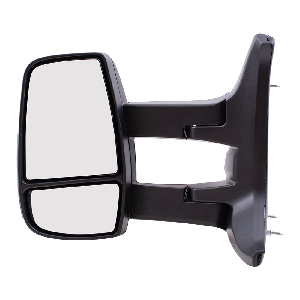 Replacement Set Driver and Passenger Side Manual Mirrors with Dual Long Arms Compatible with 2015-2019 Transit Van with Low Roof