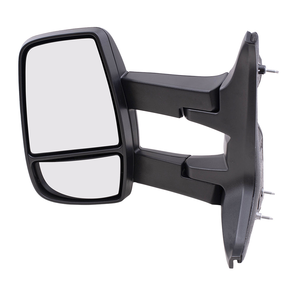 Replacement Driver Manual Side Door Mirror with Dual Long Arms Compatible with 2015-2019 Transit Van with Medium or High Roof