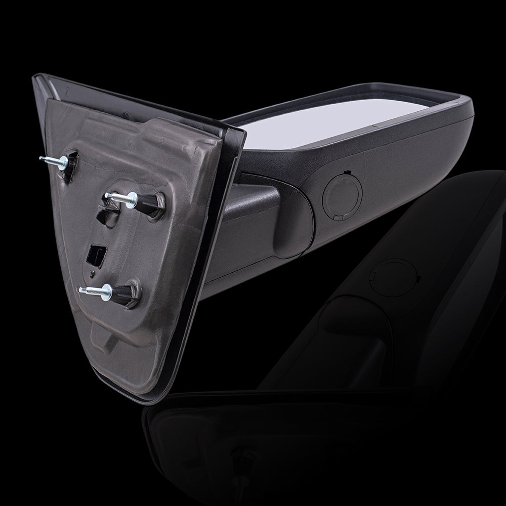 Brock Replacement Passenger Side Manual Mirror Textured Black w/ Reflector w/o Spotter Glass Performance Upgrade Compatible with 09-14 F150