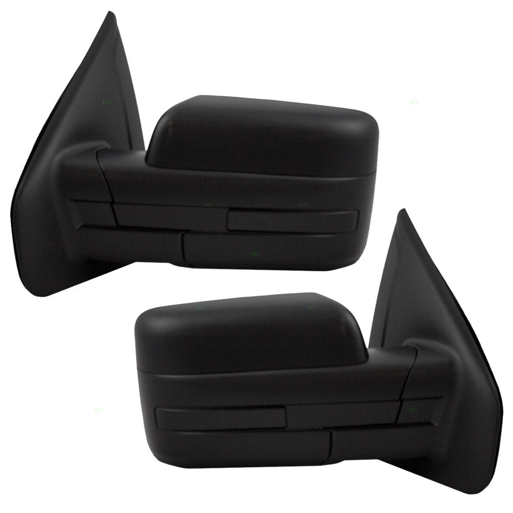 Driver and Passenger Manual Side View Mirrors Textured Replacement for Ford Pickup Truck BL3Z17683AA BL3Z17682AA