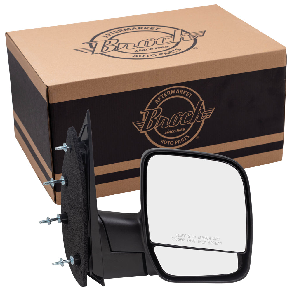 Manual Mirror for 2003-2009 E-150 Dual Glass Paddle Type 2003-2005 E-150 Club Wagon 2003-2009 E-250 2003-2005 E-350 Club Wagon 2003-2009 E-350 Super Duty 3C2Z17682FAA Right