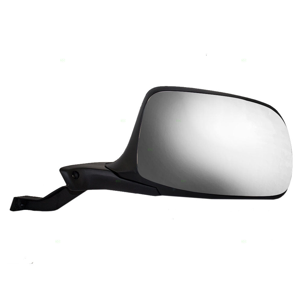 Drivers Manual Side View Paddle Type Mirror Black & Chrome Replacement for 1992-1997 F150 F250 F350 Pickup Truck 1992-1996 Bronco